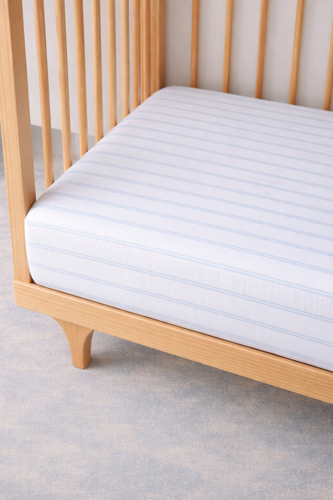 Bamboo Crib sheet set | 140x70 CM Blue Stripe