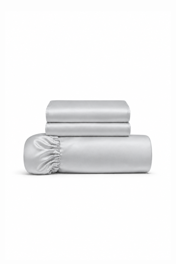Bamboo Fitted Sheet Set Light Grey