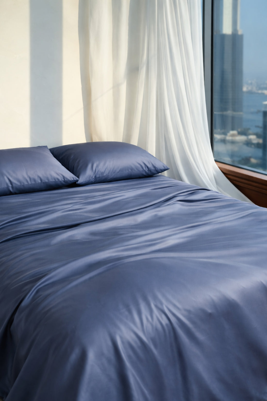 Bamboo Fitted Sheet Set Midnight Blue