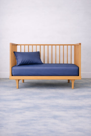 Bamboo Crib sheet set | 140x70 CM Midnight Blue