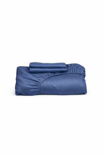 Bamboo Fitted Sheet Set Midnight Blue