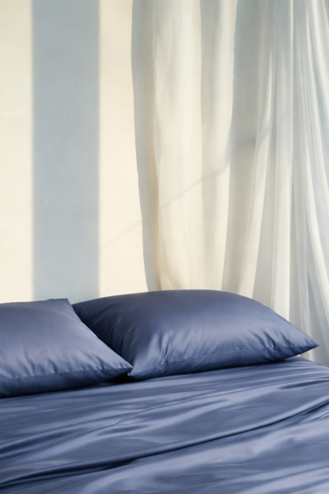 Bamboo Pillow Covers set Midnight Blue